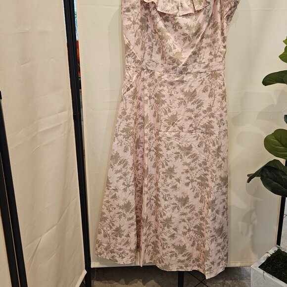 Beautiful Elie Tahari Off The Shoulder Midi Dress Size 14 - Picture 2 of 10